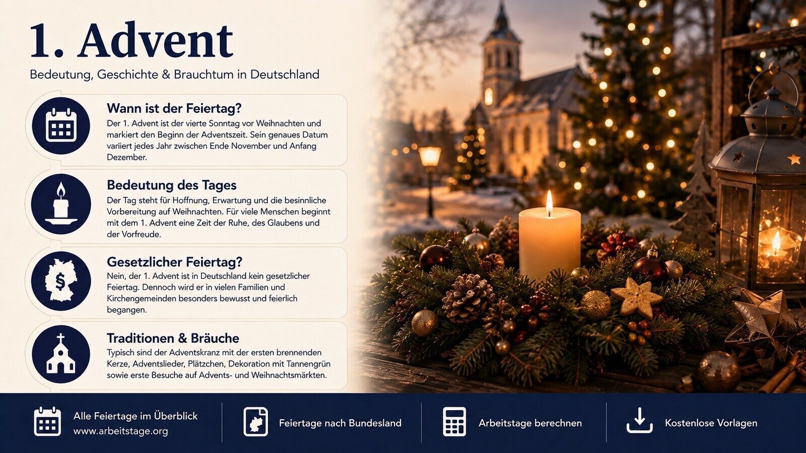 1. Advent - Bedeutung, Geschichte und Brauchtum in Deutschland