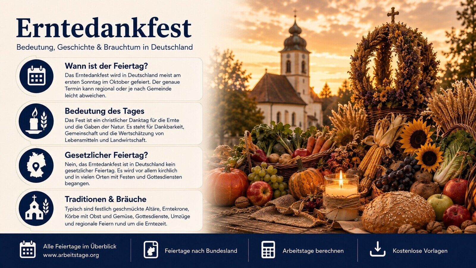 Erntedankfest - Bedeutung, Geschichte und Brauchtum in Deutschland