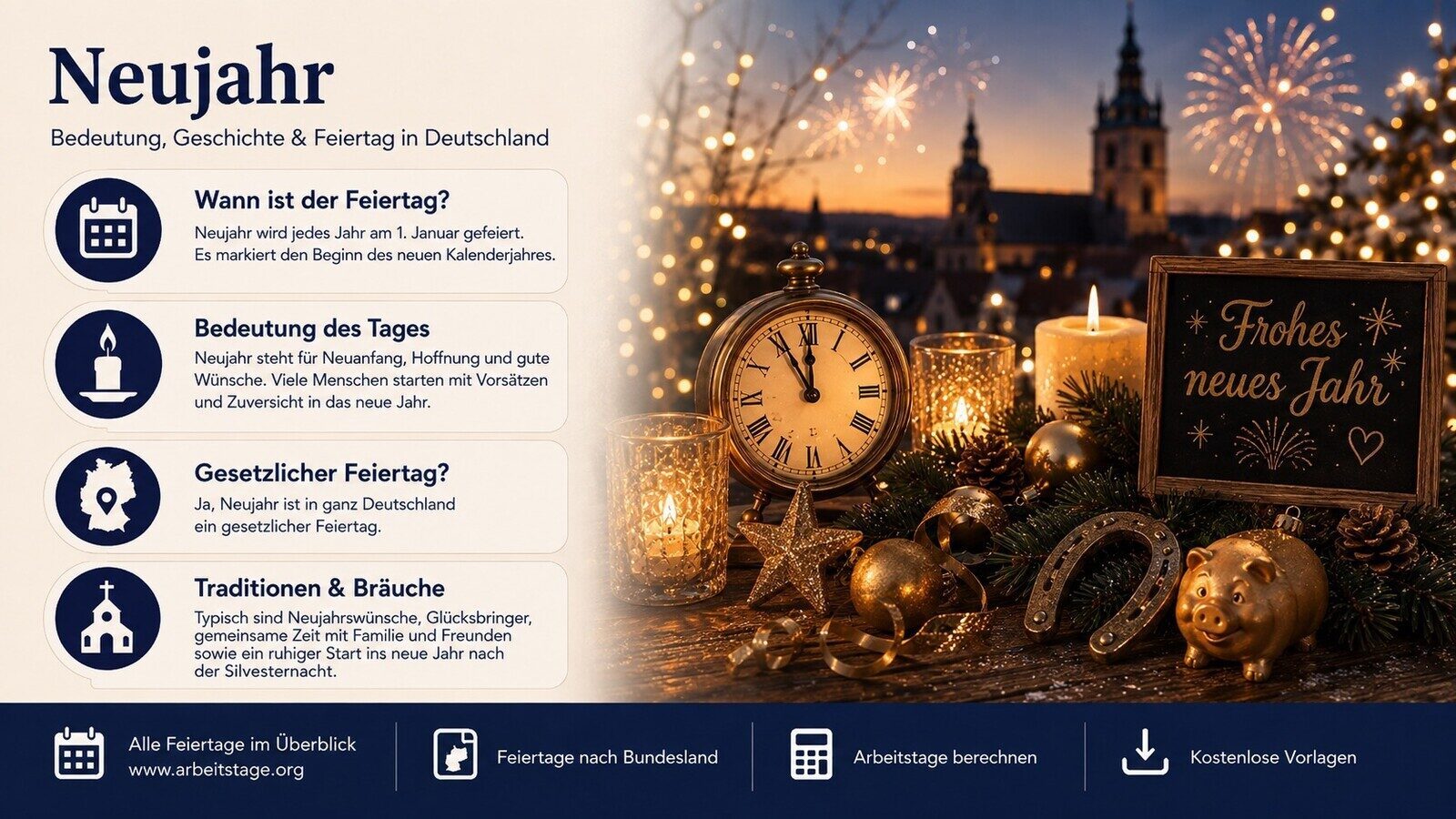 Neujahr - Bedeutung, Geschichte und Brauchtum in Deutschland