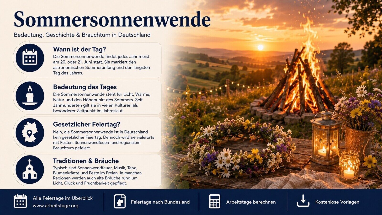 Sommersonnenwende - Bedeutung, Geschichte und Brauchtum in Deutschland