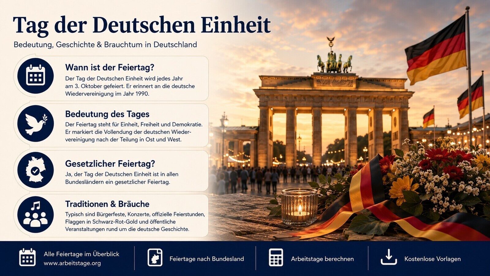 Tag der Deutschen Einheit - Bedeutung, Geschichte und Brauchtum in Deutschland