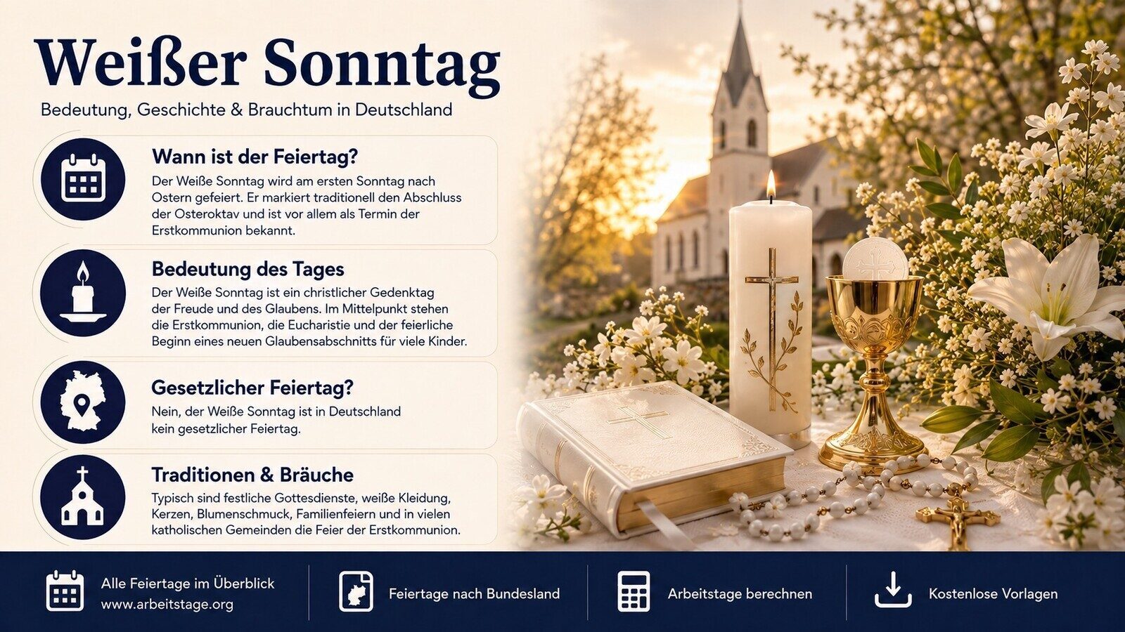 Weißer Sonntag - Bedeutung, Geschichte und Brauchtum in Deutschland