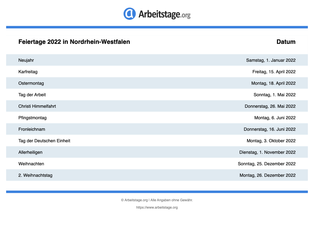 Gesetzliche Feiertage Nordrhein Westfalen 2021 2022 2023