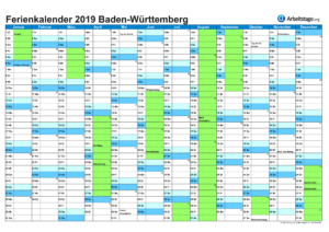 Ferienkalender Baden-Württemberg 2019