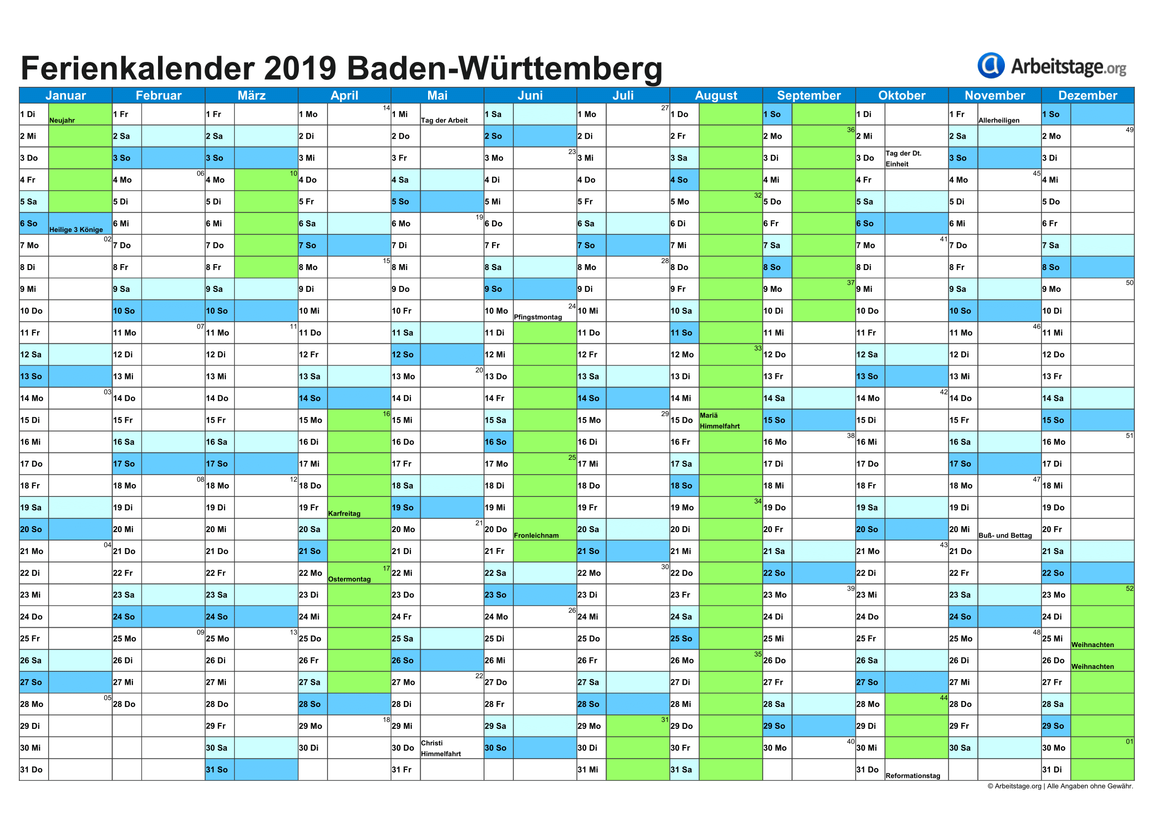 Pfingstferien 2020 bw