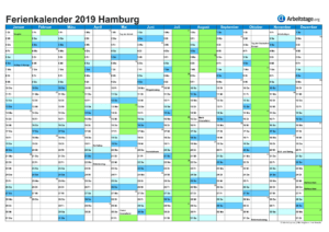 Ferienkalender Hamburg 2019