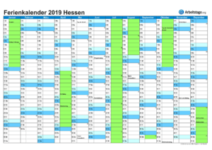Ferienkalender Hessen 2019