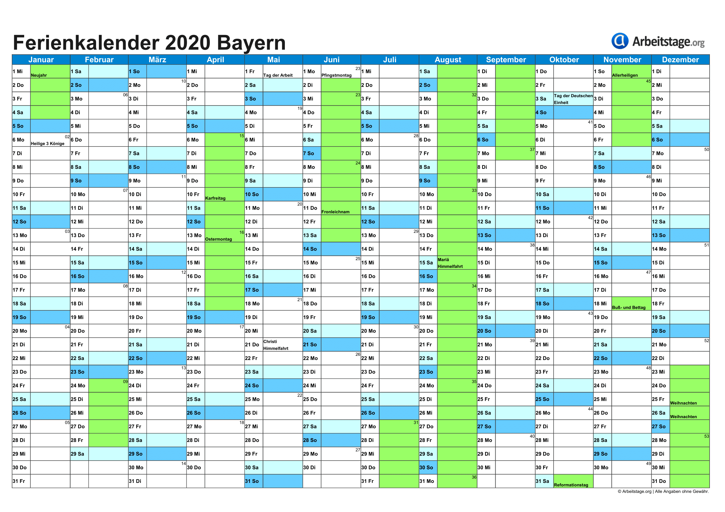 Feiertage bayern 2020