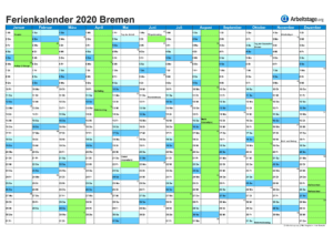 Ferienkalender Bremen 2020