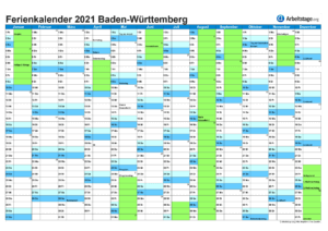Ferien Baden-Württemberg 2019, 2020 + Ferienkalender