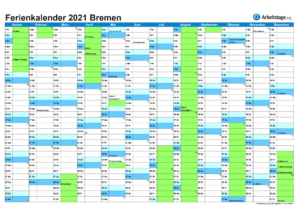 Ferienkalender Bremen 2021