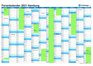 Ferienkalender Hamburg 2021