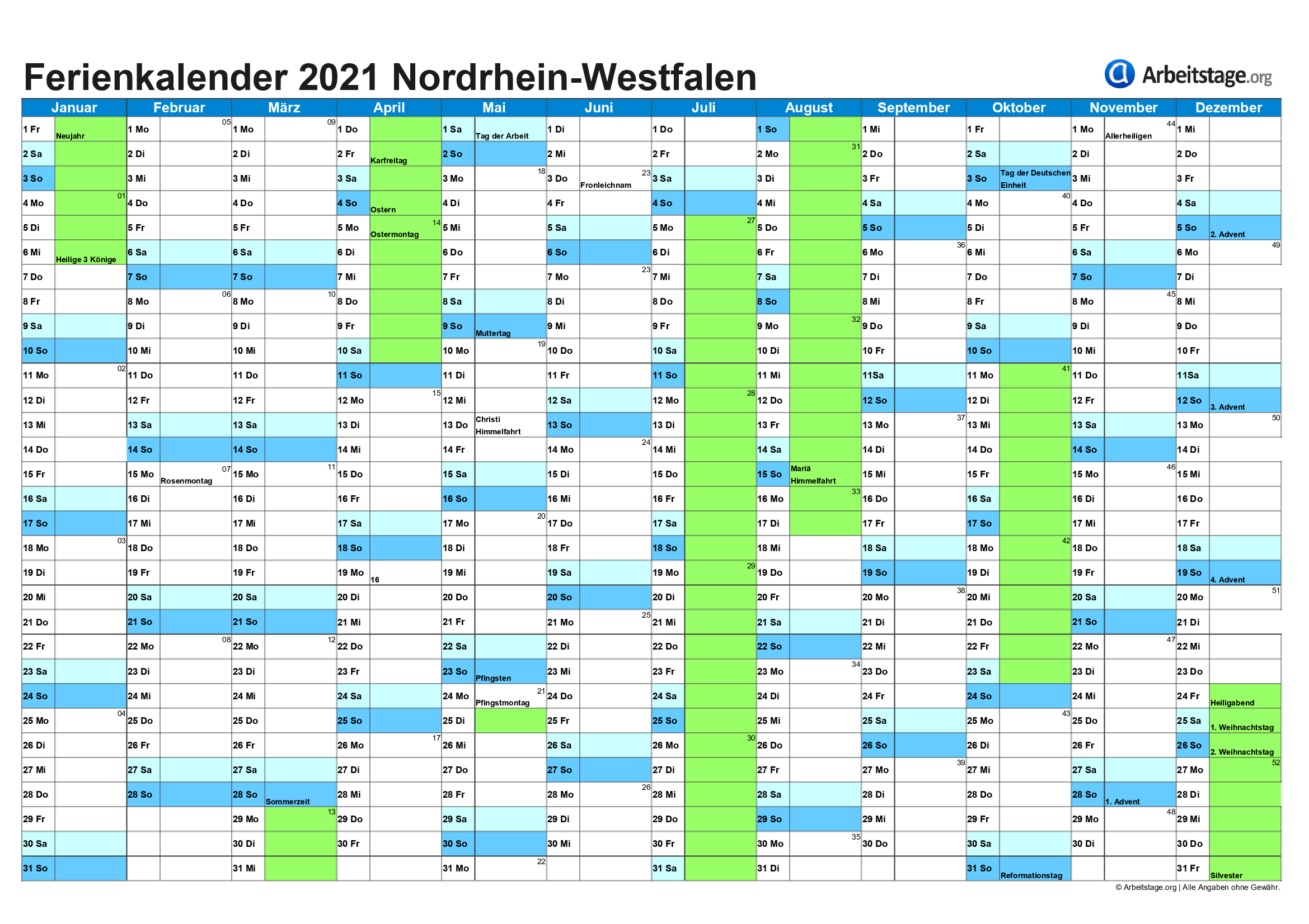 Ferien Nordrhein Westfalen 2021 2022