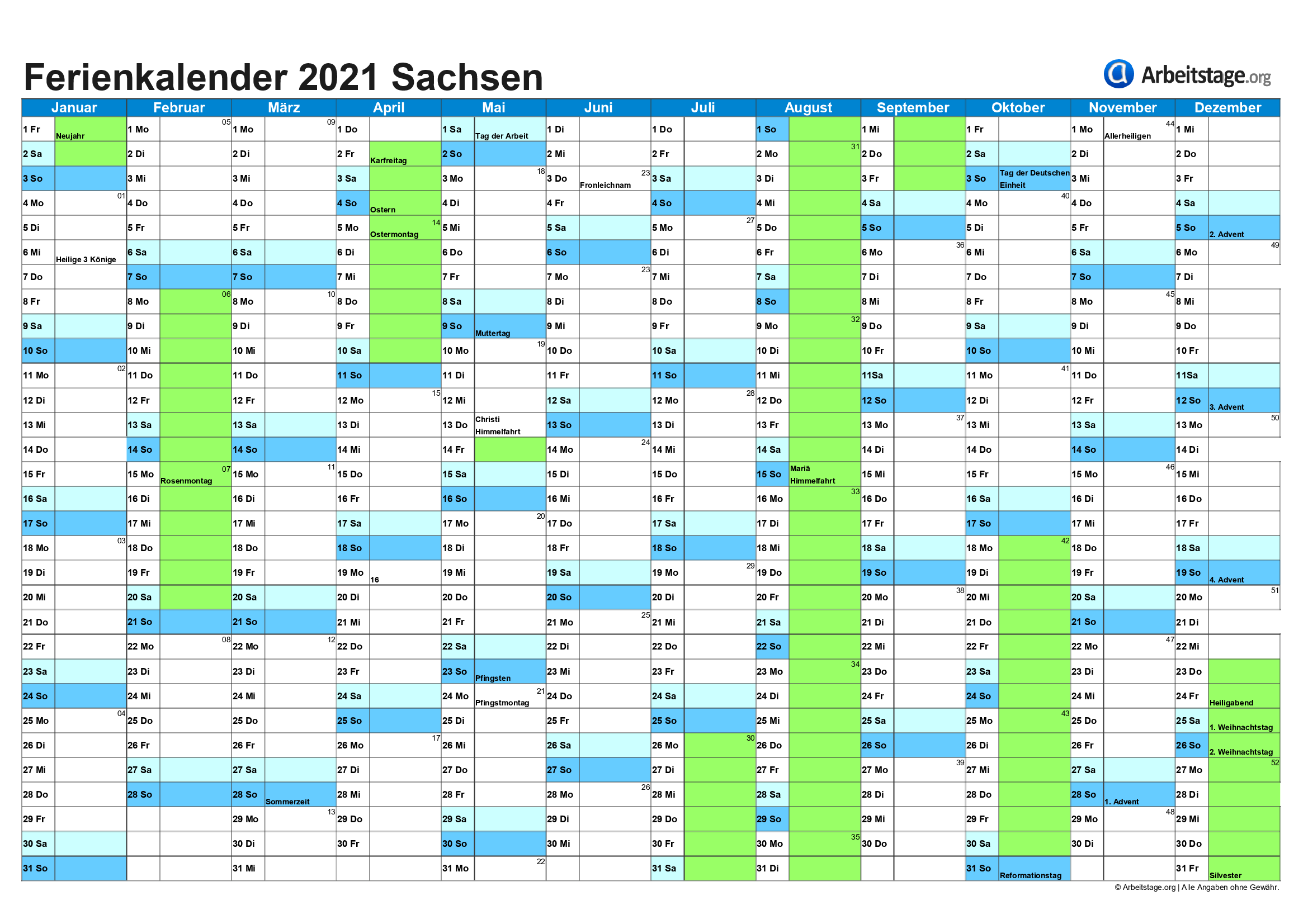 Arbeitsstunden Kalender 2021 / Ferien Hessen 2020, 2021 ...